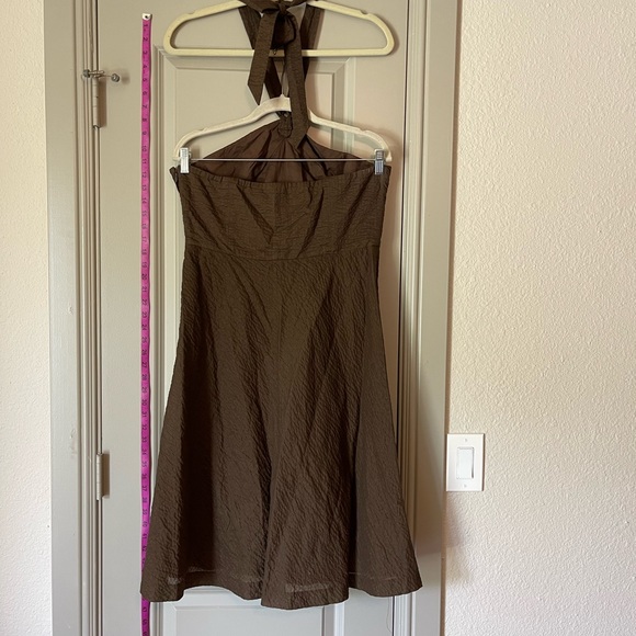 J Crew Halter Dress Brown size 12 - Picture 2 of 5